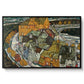 Crescent of Houses II (Island Town), 1915 by Egon Schiele in a black floater framed canvas wall art display.