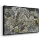 Angled view of Mödling II, 1918 by Egon Schiele in a black floater framed canvas.