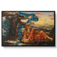 Earthbound, 1897 by Evelyn De Morgan in a black floater framed canvas wall art display.