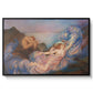 Twilight, 1914 by Evelyn De Morgan in a black floater framed canvas wall art display.