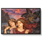 The Vision, 1914 by Evelyn De Morgan in a black floater framed canvas wall art display.