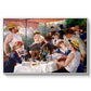 Luncheon of the Boating Party (Le Déjeuner des canotiers), 1880-1881 by Pierre-Auguste Renoir in a white floater framed canvas wall art display.