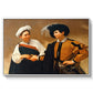 The Fortune Teller (Capitoline Version), c. 1599 by Caravaggio in a white floater framed canvas wall art display.