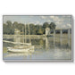 The Bridge at Argenteuil, 1874 by Claude Monet in a white floater framed canvas wall art display.