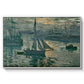 Sunrise (Marine), 1873 by Claude Monet in a white floater framed canvas wall art display.