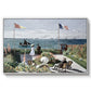 Garden at Sainte-Adresse, 1867 by Claude Monet in a white floater framed canvas wall art display.