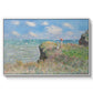 The Cliff Walk at Pourville, 1882 by Claude Monet in a white floater framed canvas wall art display.