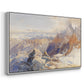 Angled view of Col du Géant, 1903 by Edward Theodore Compton in a white floater framed canvas.