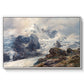 The Grossglockner, 1880 by Edward Theodore Compton in a white floater framed canvas wall art display.