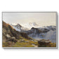 The Großglockner from the Prager Hut, 1890 by Edward Theodore Compton in a white floater framed canvas wall art display.