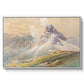 From the Dolomites, 1904 by Edward Theodore Compton in a white floater framed canvas wall art display.