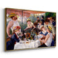 Angled view of Luncheon of the Boating Party (Le Déjeuner des canotiers), 1880-1881 by Pierre-Auguste Renoir in a gold floater framed canvas.