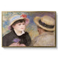 Boating Couple (Aline Charigot and Renoir), c. 1881 by Pierre-Auguste Renoir in a gold floater framed canvas wall art display.