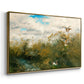 Angled view of Wild Ducks (Grasänder), 1890 by Bruno Liljefors in a gold floater framed canvas.