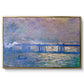 Charing Cross Bridge, 1903 by Claude Monet in a gold floater framed canvas wall art display.