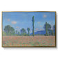 Poppy Field (Giverny), 1890-1891 by Claude Monet in a gold floater framed canvas wall art display.