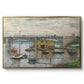 Bridge at Argenteuil on a Gray Day, c. 1876 by Claude Monet in a gold floater framed canvas wall art display.