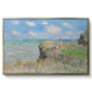 The Cliff Walk at Pourville, 1882 by Claude Monet in a gold floater framed canvas wall art display.