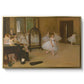 The Dancing Class, c. 1870 by Edgar Degas in a gold floater framed canvas wall art display.