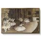 The Rehearsal of the Ballet Onstage, 1874 by Edgar Degas in a gold floater framed canvas wall art display.