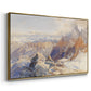 Angled view of Col du Géant, 1903 by Edward Theodore Compton in a gold floater framed canvas.