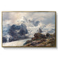 The Grossglockner, 1880 by Edward Theodore Compton in a gold floater framed canvas wall art display.