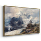 Angled view of The Grossglockner, 1880 by Edward Theodore Compton in a gold floater framed canvas.