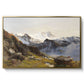The Großglockner from the Prager Hut, 1890 by Edward Theodore Compton in a gold floater framed canvas wall art display.