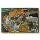 Crescent of Houses II (Island Town), 1915 by Egon Schiele in a gold floater framed canvas wall art display.