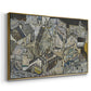 Angled view of Mödling II, 1918 by Egon Schiele in a gold floater framed canvas.