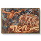 Boreas and the Fallen Leaves, c. 1910-1914 by Evelyn De Morgan in a gold floater framed canvas wall art display.