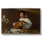 The Lute Player (Hermitage Version), c. 1596 by Caravaggio in a silver floater framed canvas wall art display.