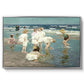 A Holiday, c. 1915 by Edward Henry Potthast in a silver floater framed canvas wall art display.
