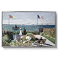 Garden at Sainte-Adresse, 1867 by Claude Monet in a silver floater framed canvas wall art display.