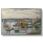 Bridge at Argenteuil on a Gray Day, c. 1876 by Claude Monet in a silver floater framed canvas wall art display.