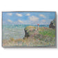 The Cliff Walk at Pourville, 1882 by Claude Monet in a silver floater framed canvas wall art display.