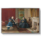 The Brown Family, 1869 by Eastman Johnson in a silver floater framed canvas wall art display.