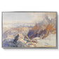 Col du Géant, 1903 by Edward Theodore Compton in a silver floater framed canvas wall art display.