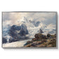 The Grossglockner, 1880 by Edward Theodore Compton in a silver floater framed canvas wall art display.