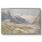 Shepherds (Pasterze), c. 1921 by Edward Theodore Compton in a silver floater framed canvas wall art display.