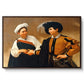 The Fortune Teller (Capitoline Version), c. 1599 by Caravaggio in a walnut floater framed canvas wall art display.