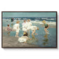 A Holiday, c. 1915 by Edward Henry Potthast in a walnut floater framed canvas wall art display.