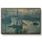 Sunrise (Marine), 1873 by Claude Monet in a walnut floater framed canvas wall art display.