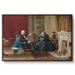 The Brown Family, 1869 by Eastman Johnson in a walnut floater framed canvas wall art display.