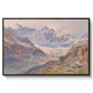 Odenwinklkees with the Johannisberg, 1902 by Edward Theodore Compton in a walnut floater framed canvas wall art display.
