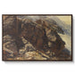 High Mountain Study, c. 1870 by Edward Theodore Compton in a walnut floater framed canvas wall art display.