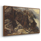 Angled view of High Mountain Study, c. 1870 by Edward Theodore Compton in a walnut floater framed canvas.
