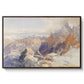Col du Géant, 1903 by Edward Theodore Compton in a walnut floater framed canvas wall art display.