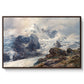 The Grossglockner, 1880 by Edward Theodore Compton in a walnut floater framed canvas wall art display.