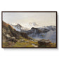The Großglockner from the Prager Hut, 1890 by Edward Theodore Compton in a walnut floater framed canvas wall art display.